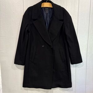 J. Crew Italian Wool Cashmere Blend Black Coat